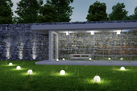 Landscape lighting gives a cool effect to your paris home